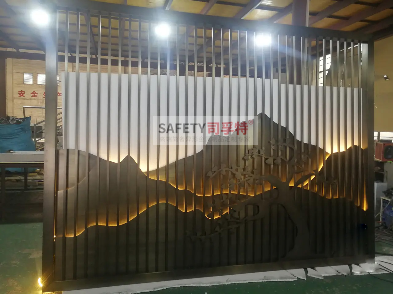金屬山水屏風隔斷：新中式古典風，精致優(yōu)雅，輕奢舒適(圖3)
