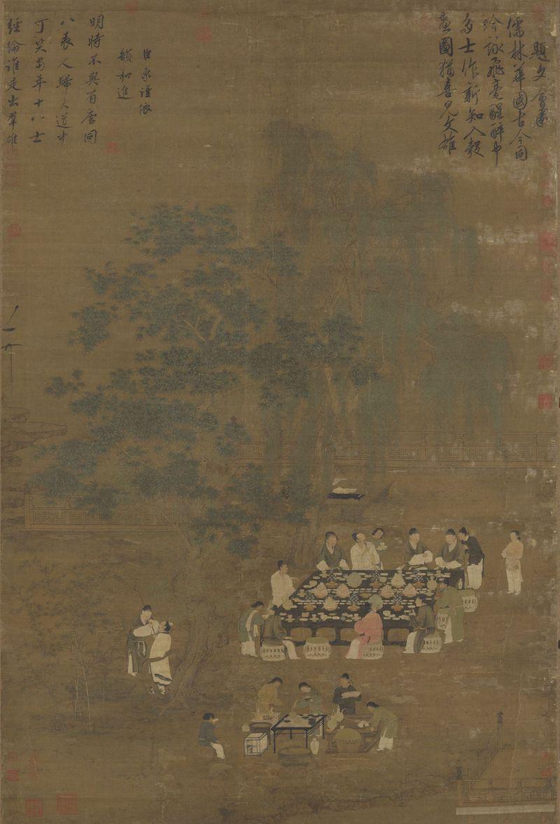 重拾“圍爐煮茶”文化，一起看看故宮藏畫(huà)里的“圍爐煮茶”[精制鋼圍爐茶桌](圖5)
